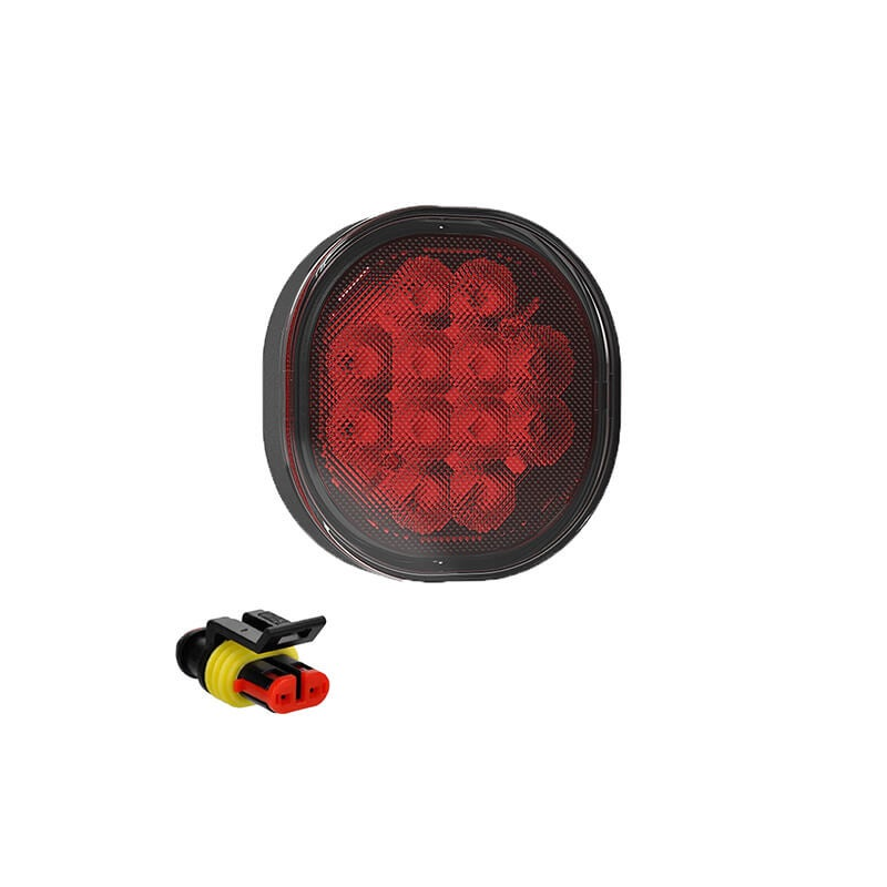 Feu de brouillard LED | 12-24V | cable 50cm. | Superseal (montage plat)