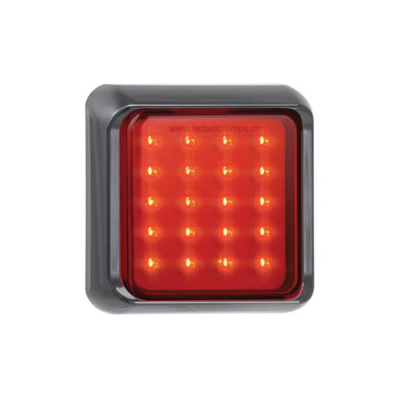 Feu de brouillard LED noir encastré | 12-24V | 40cm. cable