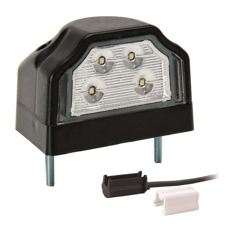 éclairage de plaque LED 12/24V P&R câble 200mm, 2x 1,5mm² blanc