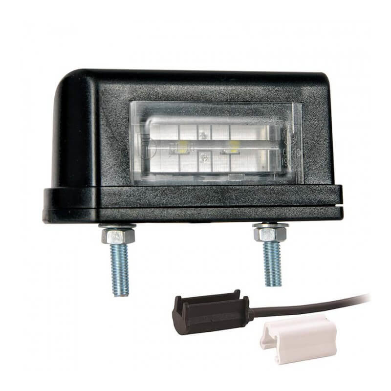 éclairage de plaque LED 12/24V P&R câble 200mm, 2x 1,5mm² blanc