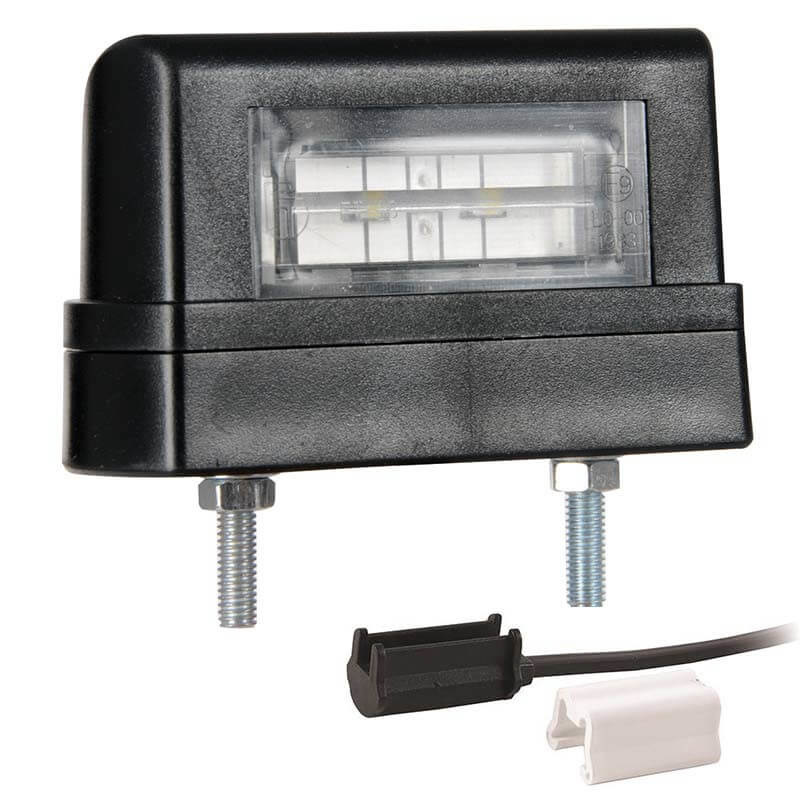 éclairage de plaque LED 12/24V P&R câble 200mm, 2x 1,5mm² blanc
