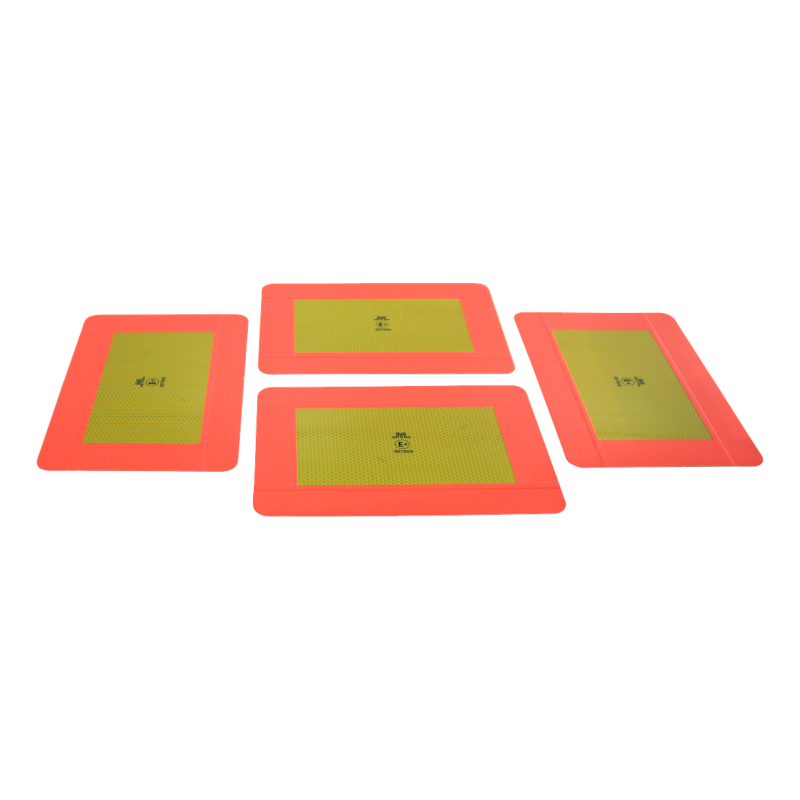 panneau de signalisation semi-remorque >3500kg jaune avec rouge bord 4 x  (283 x 197mm)