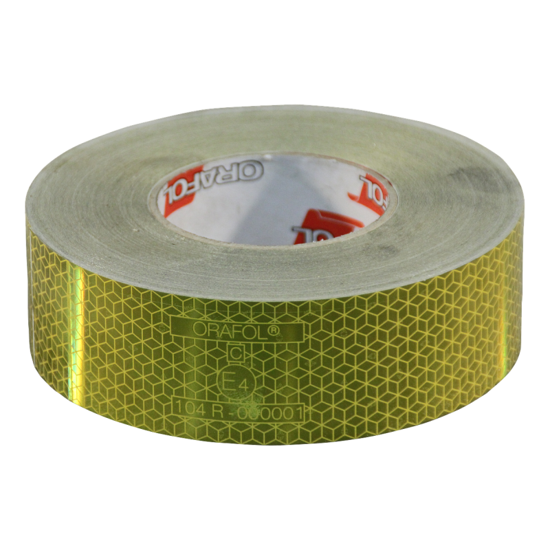autocollant de balisage semi-remorque >3500kg 50mm x 50mtr jaune