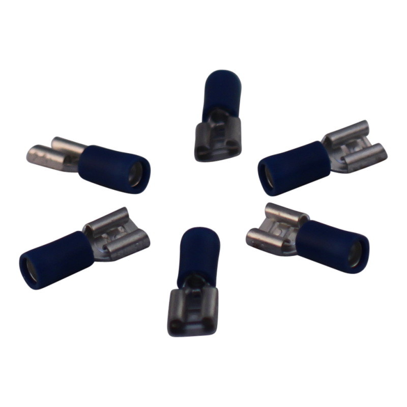manchon pour prise plate pour le fil 1,5 – 2,5mm2 6,3x0,8,mm bleu