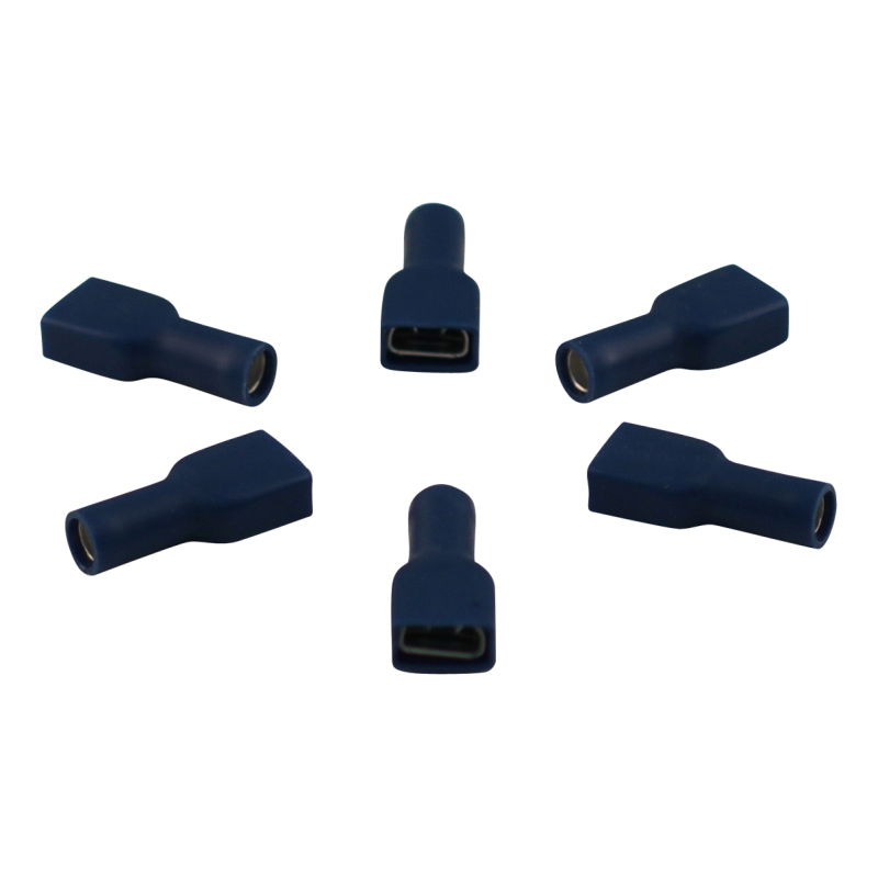 manchon pour prise plate complètement isolé pour le fil 1,5 – 2,5mm2 6,3x0,8,mm bleu