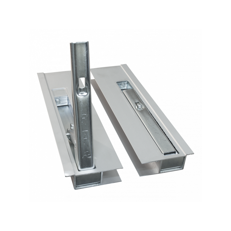 liaison de ridelle en aluminium avec manche en acier (galvanique) 400mm par set gauche + droite