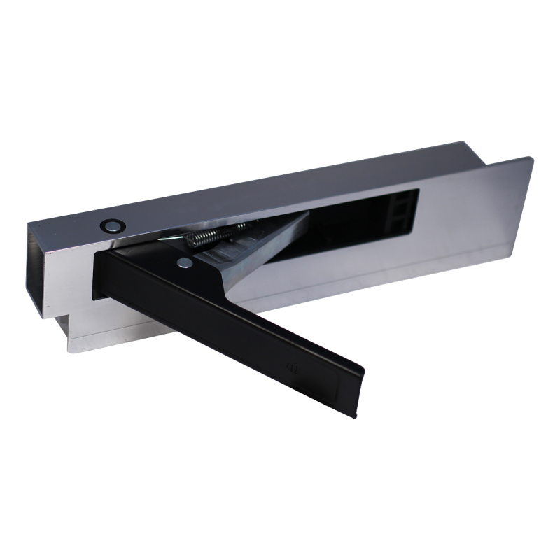 liaison de ridelle en aluminium avec manche en acier (noir) 400mm gauche