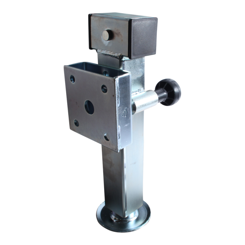 Pied béquille basculante SF60-D42-avec clé de hexagone 19mm et adaptateur ⧄60mm 1300kg zingué 240mm 415mm