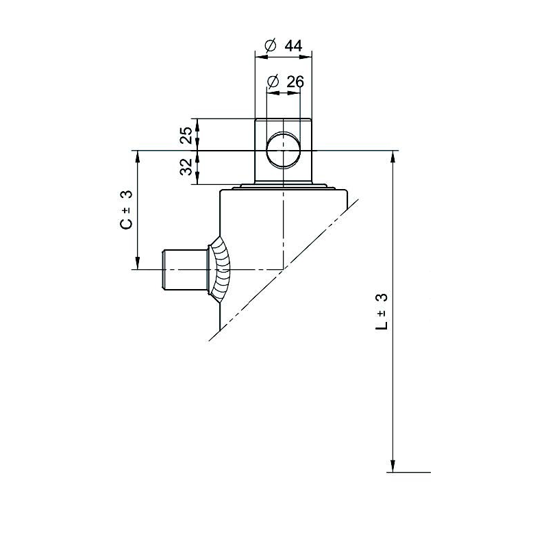 vérins téléscopiques 5ton course 1043mm à 3 expansions plateau à vis
