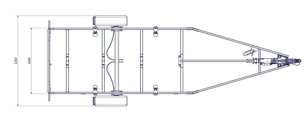 6m30-2m20 - 1x1350 kg - 1350 kg - VLEMMIX - Remorque Porte-Bateau (photo)