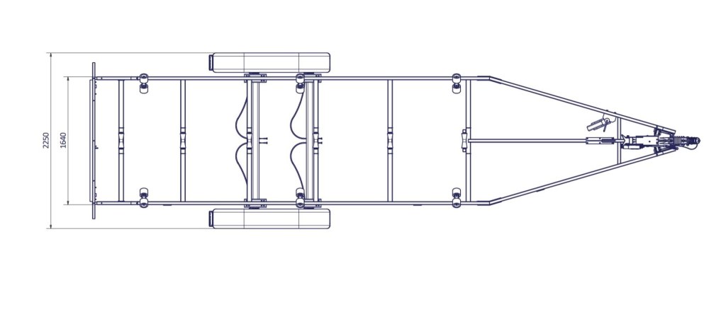 7m80-2m20 2x1800kg - 3500 kg - VLEMMIX - Remorque Porte-Bateau (photo)