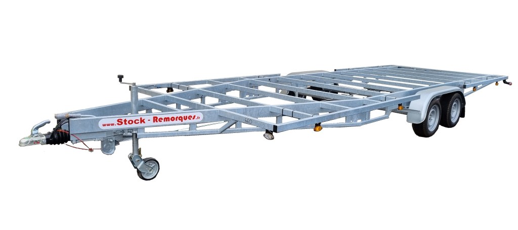 TH 6m60 x 2m44 Plateau 2 x essieux 1800 kg (photo)