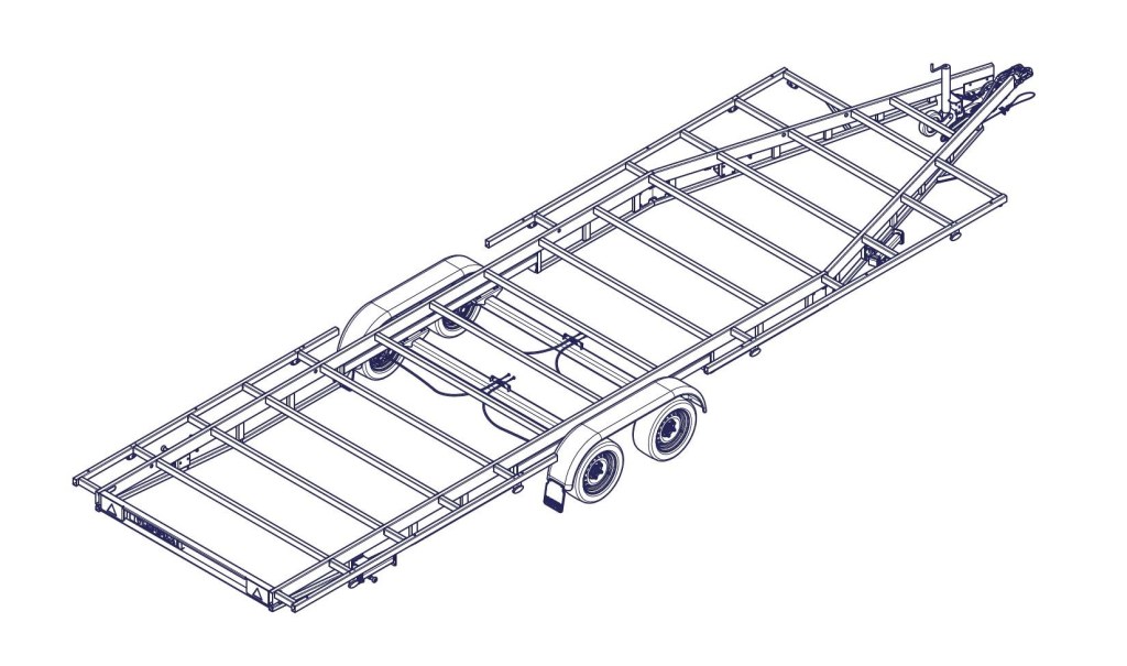 TH 7m80 x 2m44 Plateau 2 essieu x 1800 kg (photo)