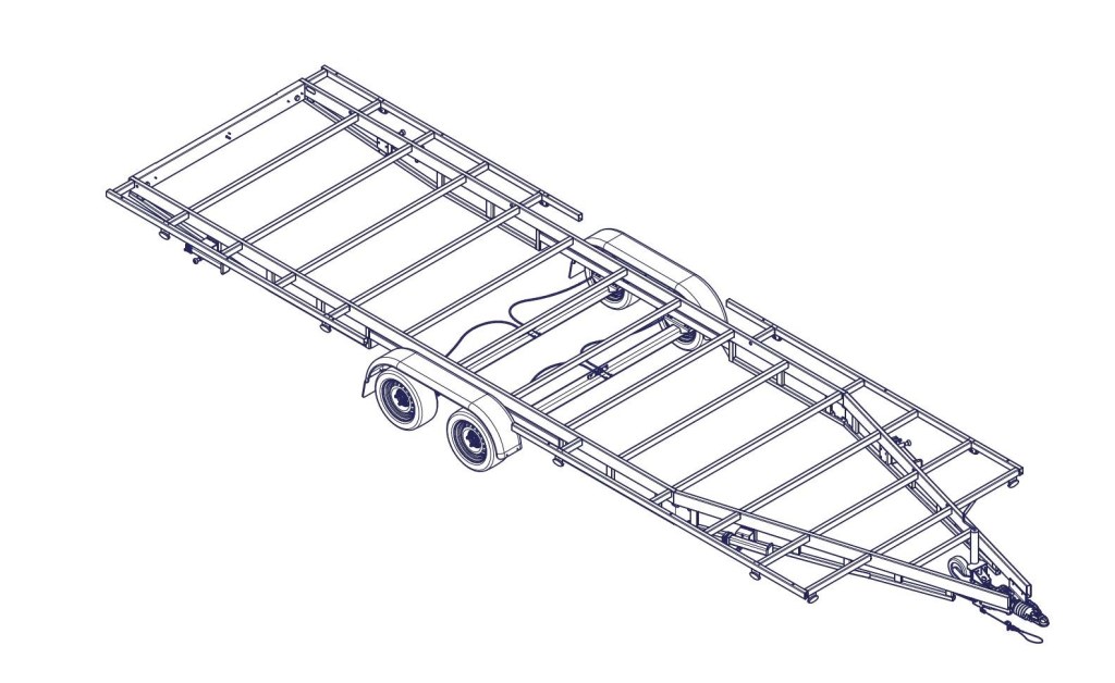 TH 7m80 x 2m44 Plateau 2 essieu x 1800 kg (photo)