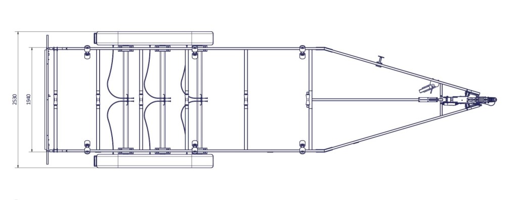 8m40-2m55 - 3X1800 kg - 3500 kg - VLEMMIX - Remorque Porte-Bateau (photo)