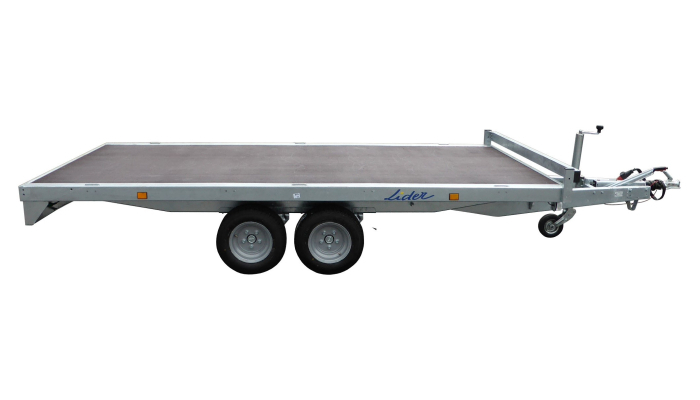 PLATEAU ROUES DESSOUS 355x180 freiné 2 essieux PTAC 2000 kg (photo)