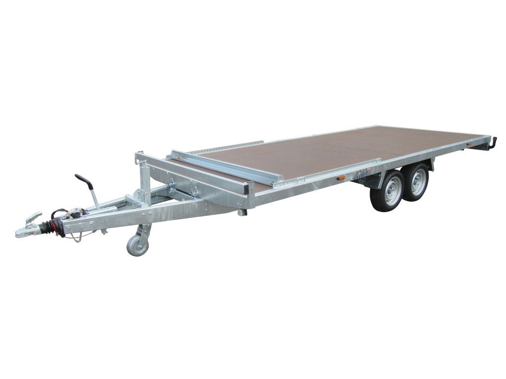 PLATEAU ROUES DESSOUS 506x215 freiné 2 essieux PTAC : 3500 kg (photo)