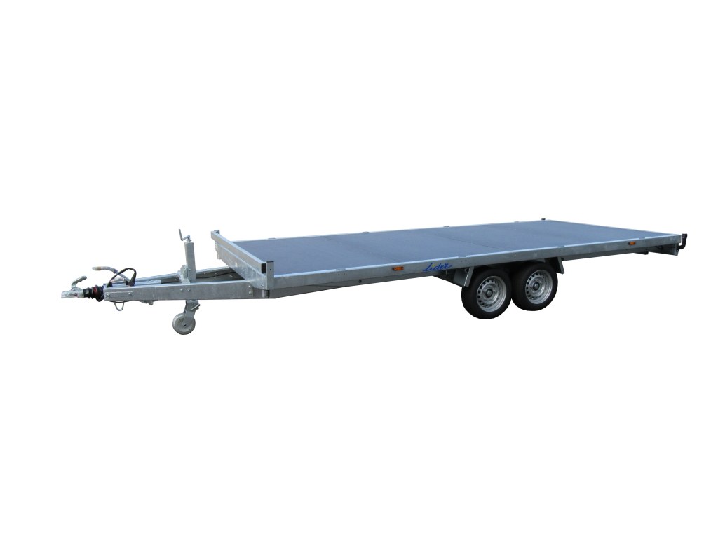 PLATEAU ROUES DESSOUS 506x215 freiné 2 essieux PTAC : 3500 kg (photo)