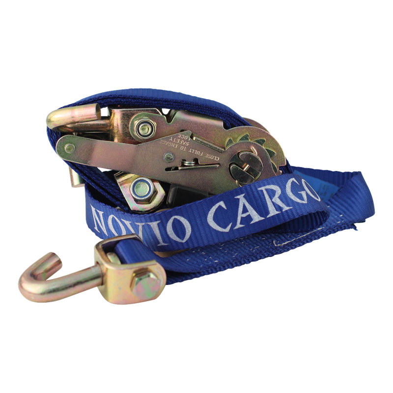 sangle d'arrimage pour transporteur de voiture bleu 35mm 2500mm polyester (photo)