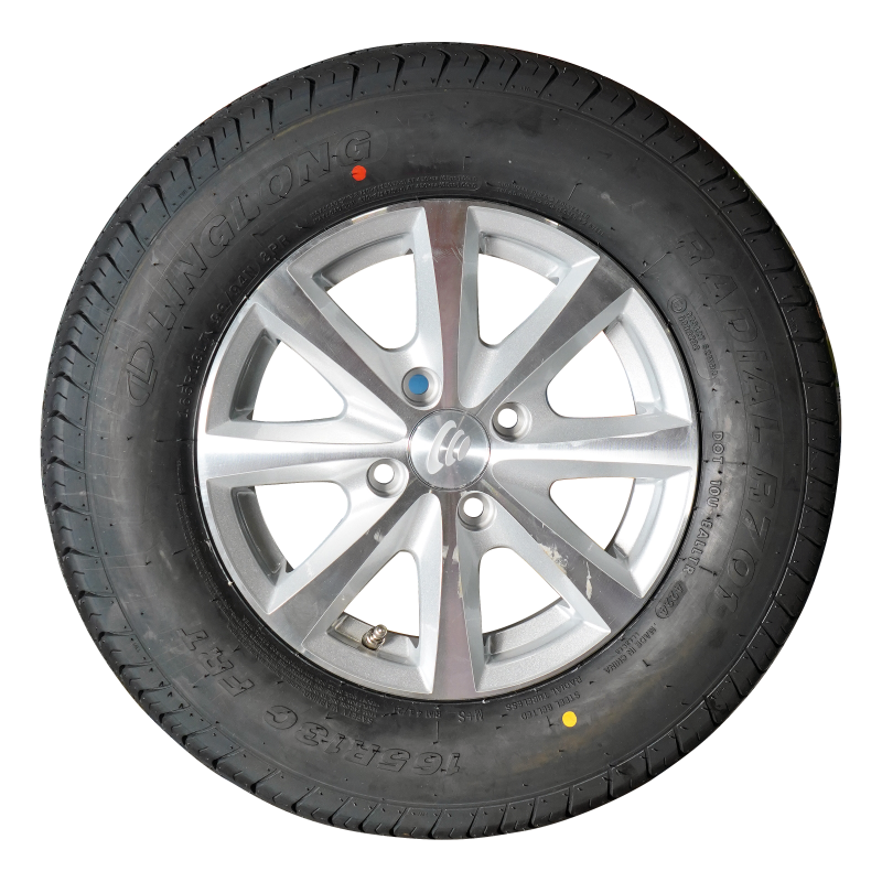 pneu + roue 165 R13C R701 M+S 5Jx13H2 ET30 57/100/4 métal léger gris (photo)
