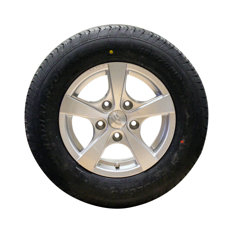 pneu + roue 185/70 R13 R701 M+S 6Jx13H2 ET30 67/112/5 métal léger gris (photo)