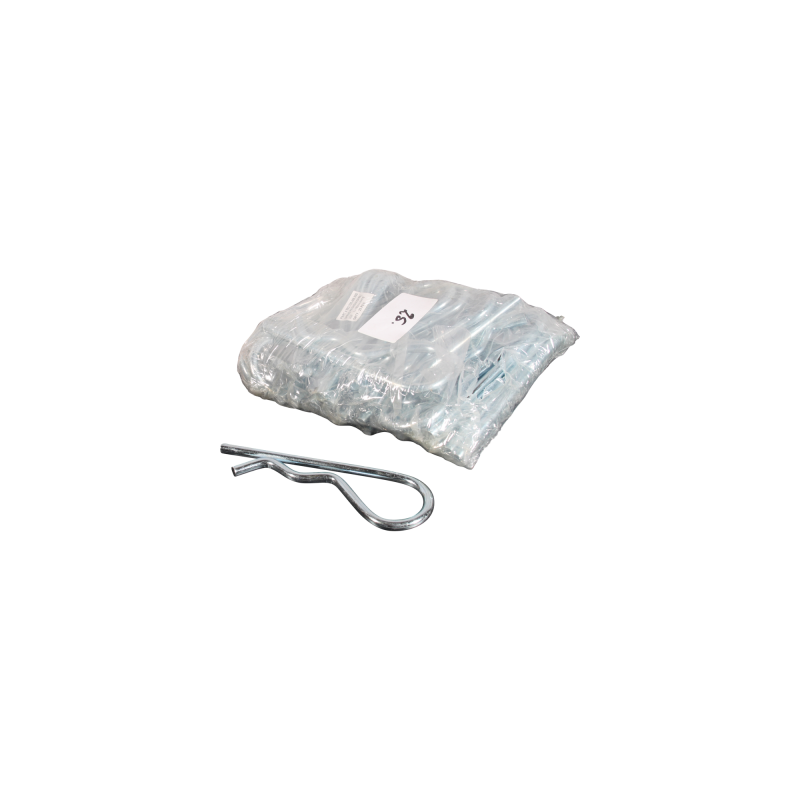 goupille béta, simple Ø8mm acier à ressort, galvanisé blanc (photo)