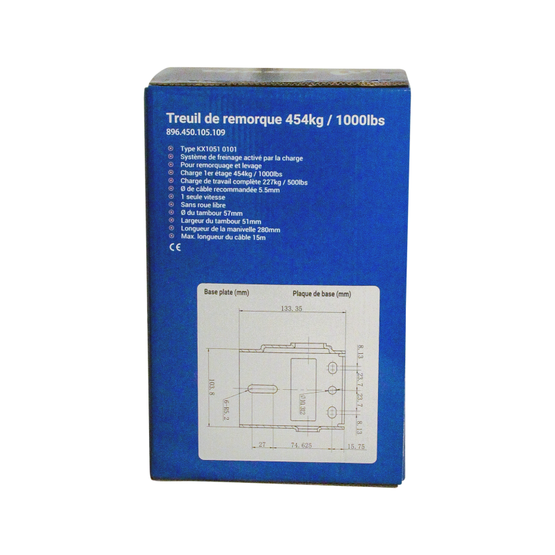 Treuil KX1051 455/227kg (photo)