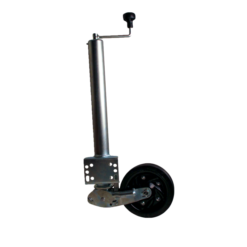 roue jockey escamotable Ø60mm 200x54mm jante en acier revêtement en poudre (noir) (photo)