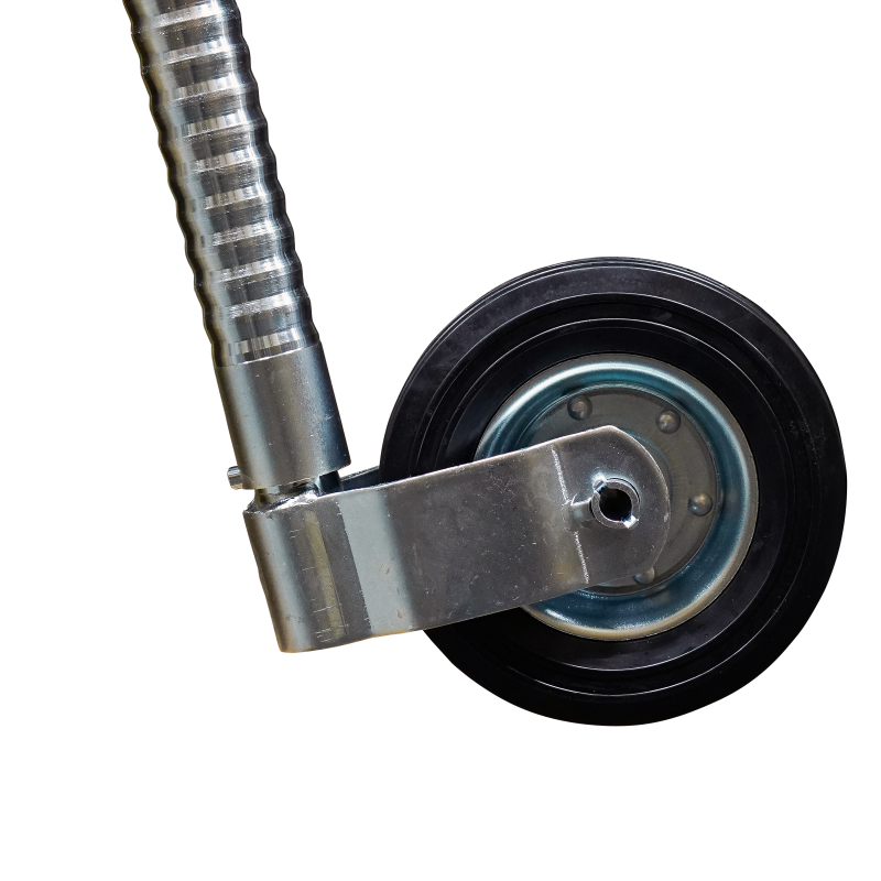 roue jockey renforcée à gorges Ø48mm 205x60mm jante en acier (photo)