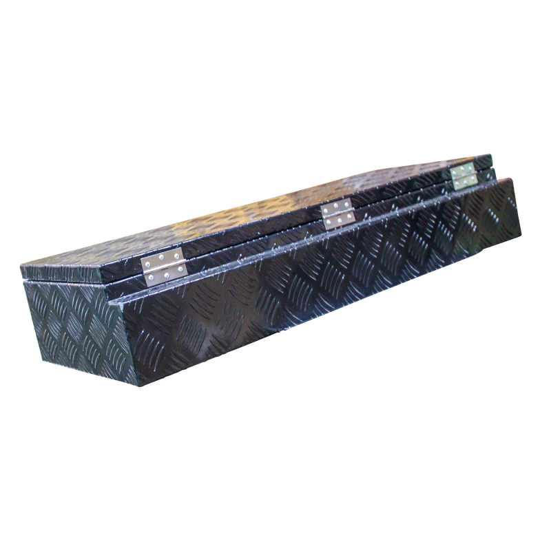 caisse à outils aluminium noir lxbxh 900x380x170mm serrure de coffre (photo)