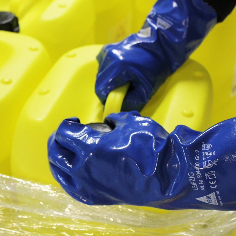 gants résistants aux produits chimiques katoen met robuuste nitril coating taille 9 (photo)