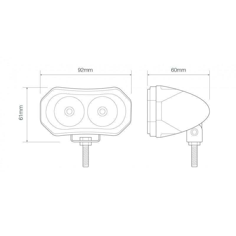 lampe de travail 9/110V câble 400mm 6 Watt bleu (photo)