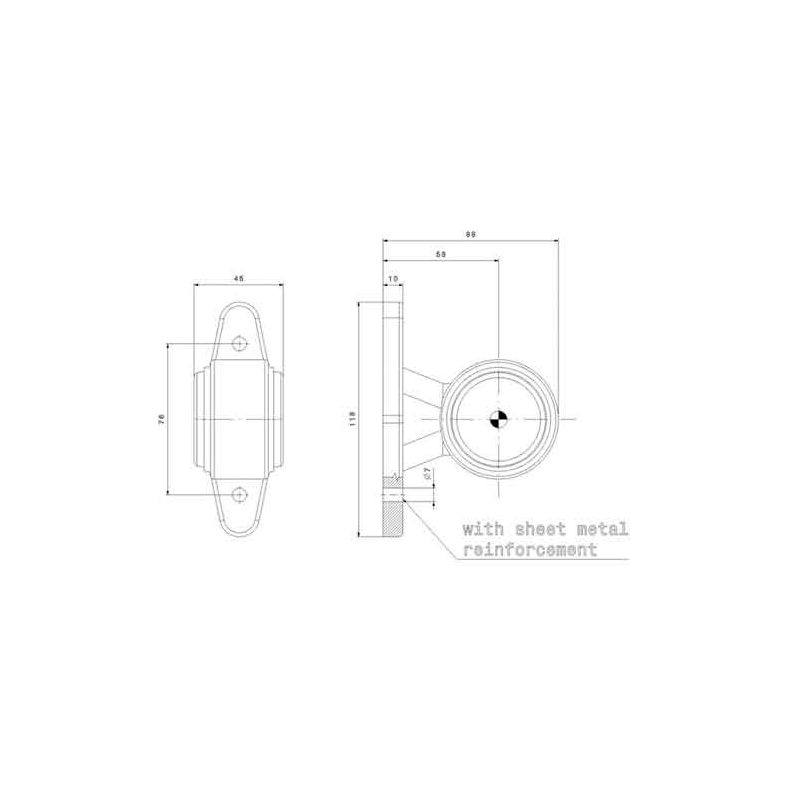 feu d'encombrement rood/wit universel P&R câble 200mm, 1,5mm² 12/24V (photo)