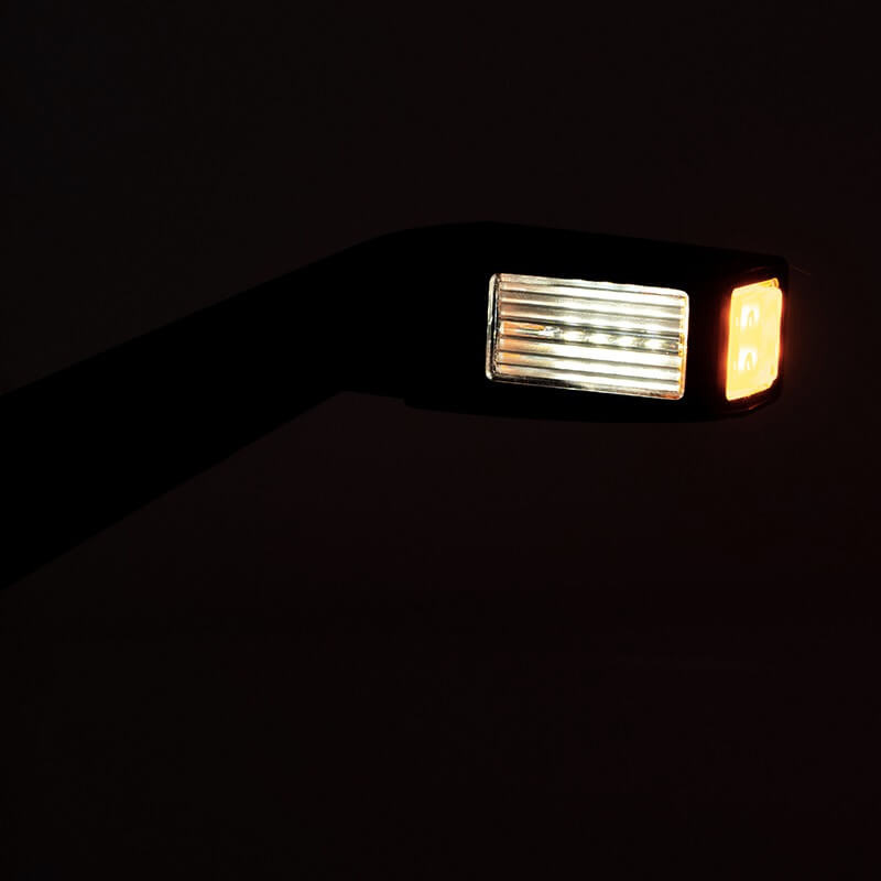 feu d'encombrement rouge/blanc/orange gauche câble 300mm 12/24vV (photo)