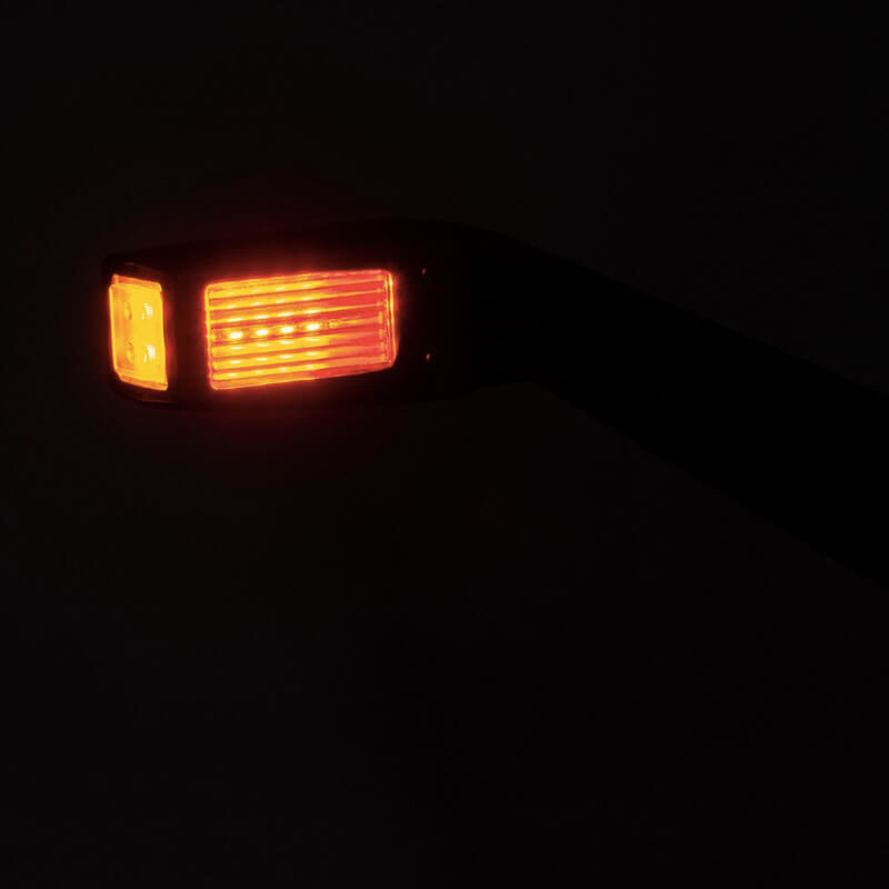 feu d'encombrement rouge/blanc/orange gauche câble 300mm 12/24vV (photo)