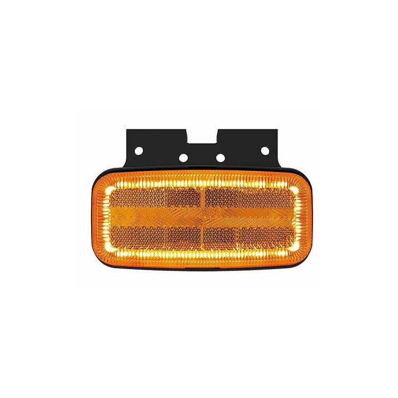 feu de position latéral avec fonction de clignotant cable 500mm 12/24vV orange (photo)