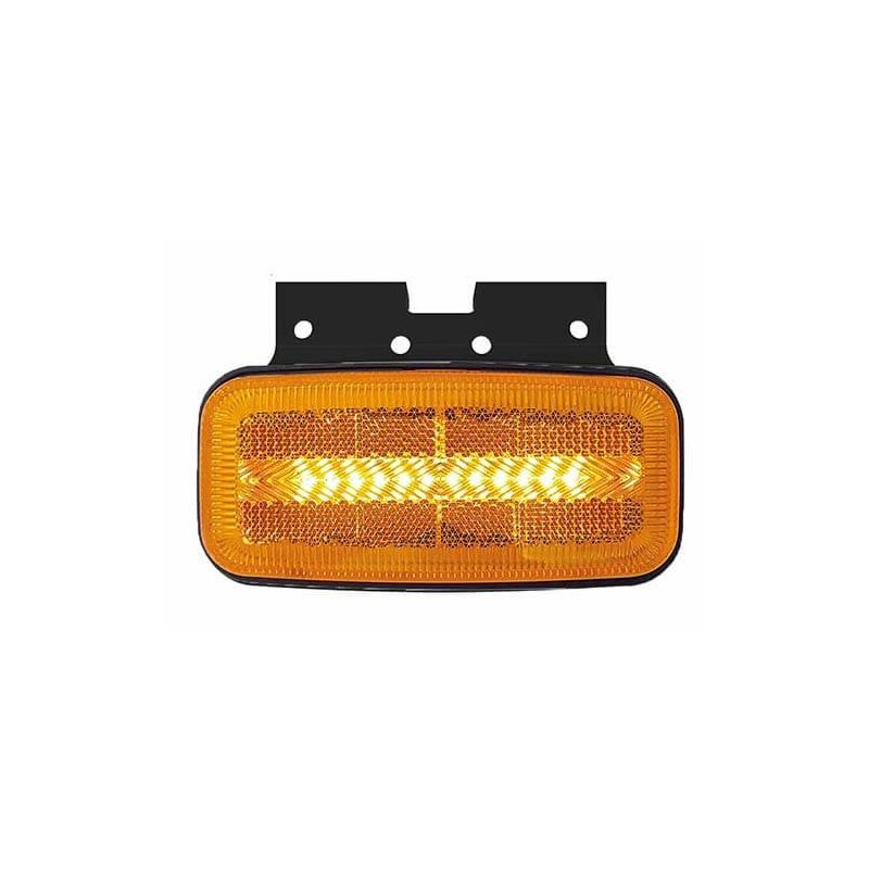 feu de position latéral avec fonction de clignotant cable 500mm 12/24vV orange (photo)
