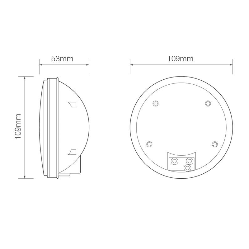 feu arrière LED baïonnette à 3 pôles universel 12/24V (photo)