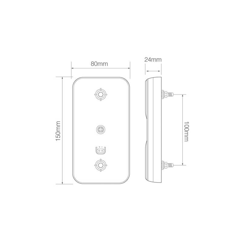feu arrière LED câble 10m câble universel universel 12/24V (photo)
