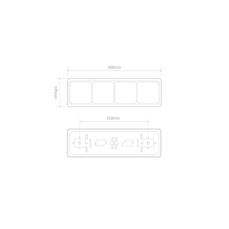 feu arrière LED câble universel 12/24V (photo)
