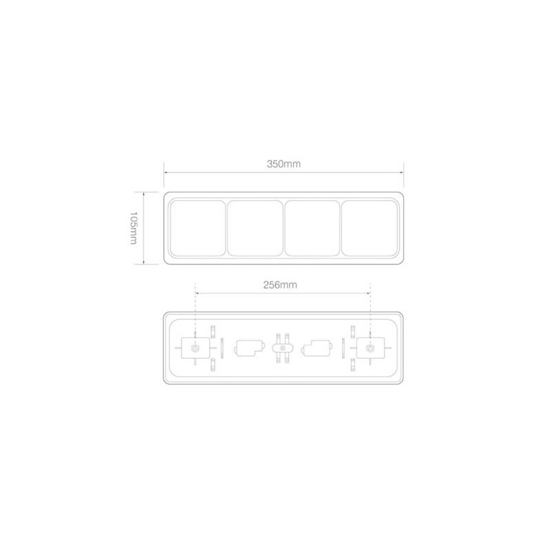 feu arrière LED câble universel 12/24V (photo)
