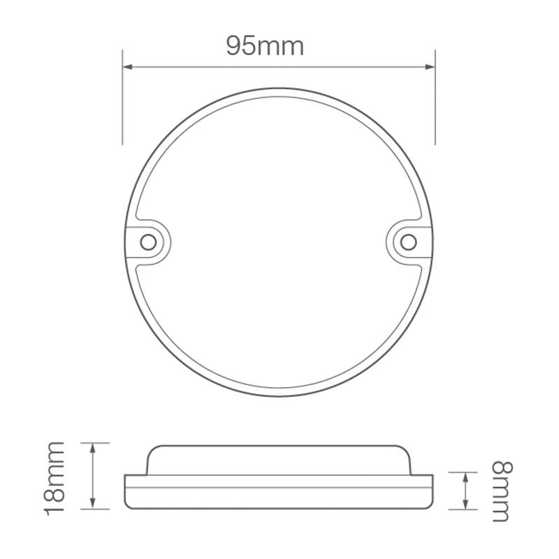 feu arrière LED câble universel 12/24V (photo)