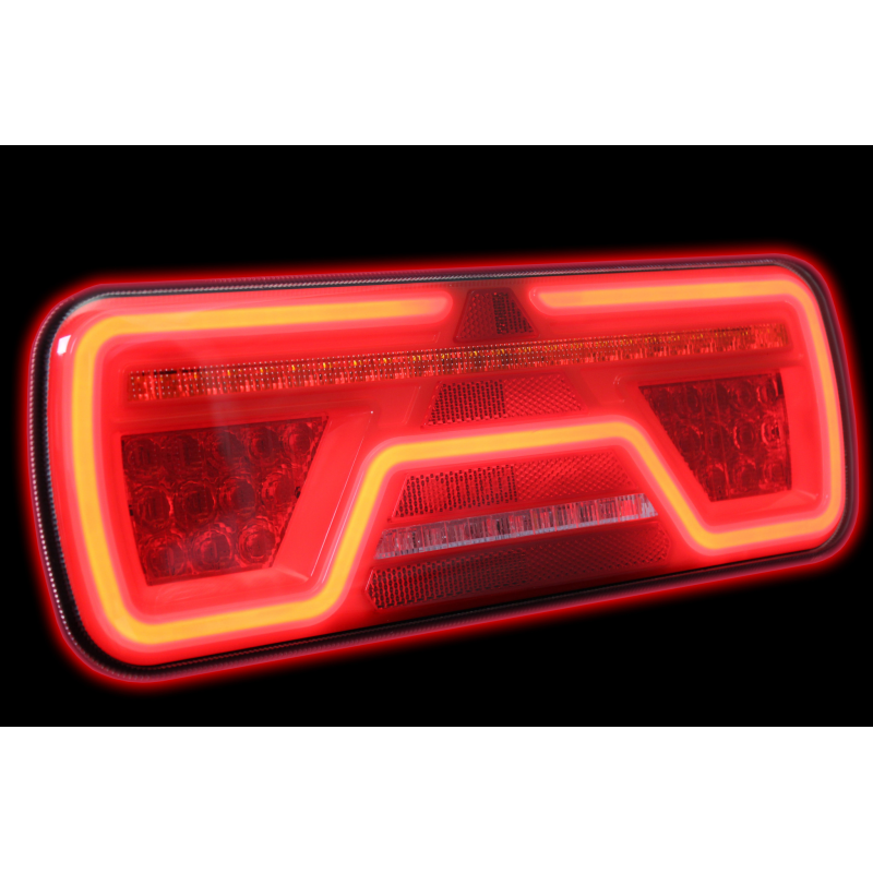 feu arrière LED connecteur AMP 7 PIN droit droit 12/24V Lavaflow (photo)