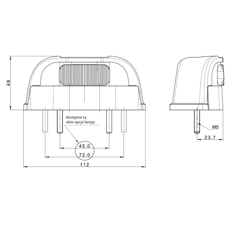 éclairage de plaque LED 12/24vV 50cm câble (photo)