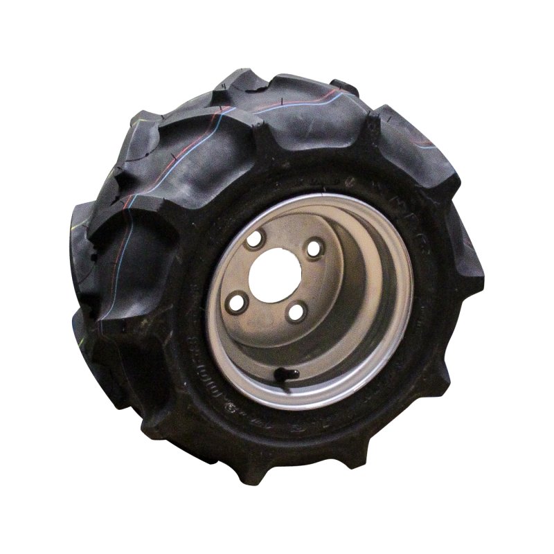 pneu + roue 17x8.00-8 7.00Bx8H2 ET-2 60/100/4 métal DI-1001 gris argent