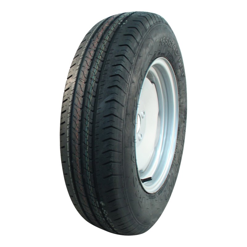 pneu + roue 155/80 R13 4Jx13H ET0 60/100/4 métal R701 M+S gris vert