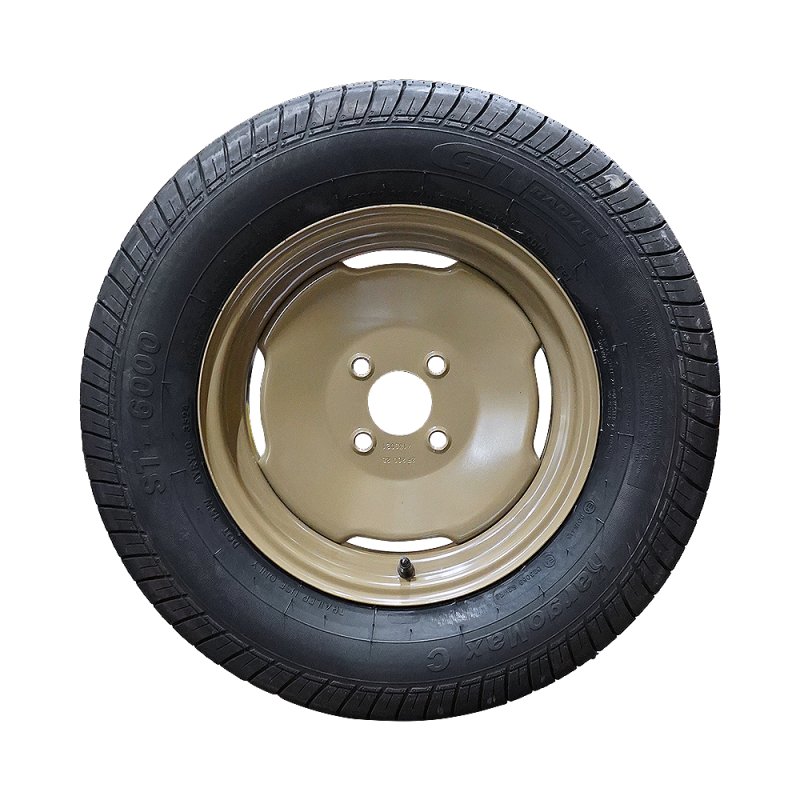pneu + roue 165 R13C 4Jx13H ET0 60/100/4 métal Kargomax ST-6000 M+S gris vert