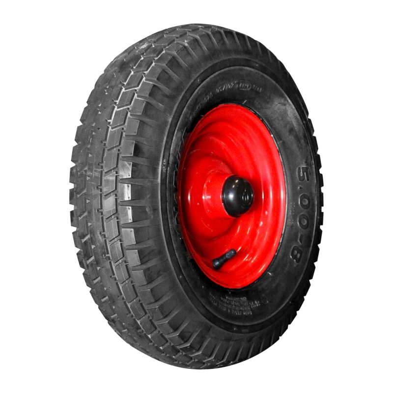 pneu + roue 5.00-8 3.00Dx8H2 ET0 NL88mm métal S-7102 Rouge