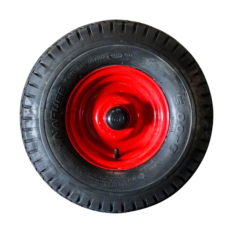 pneu + roue 5.00-8 3.00Dx8H2 ET0 NL88mm métal S-7102 Rouge