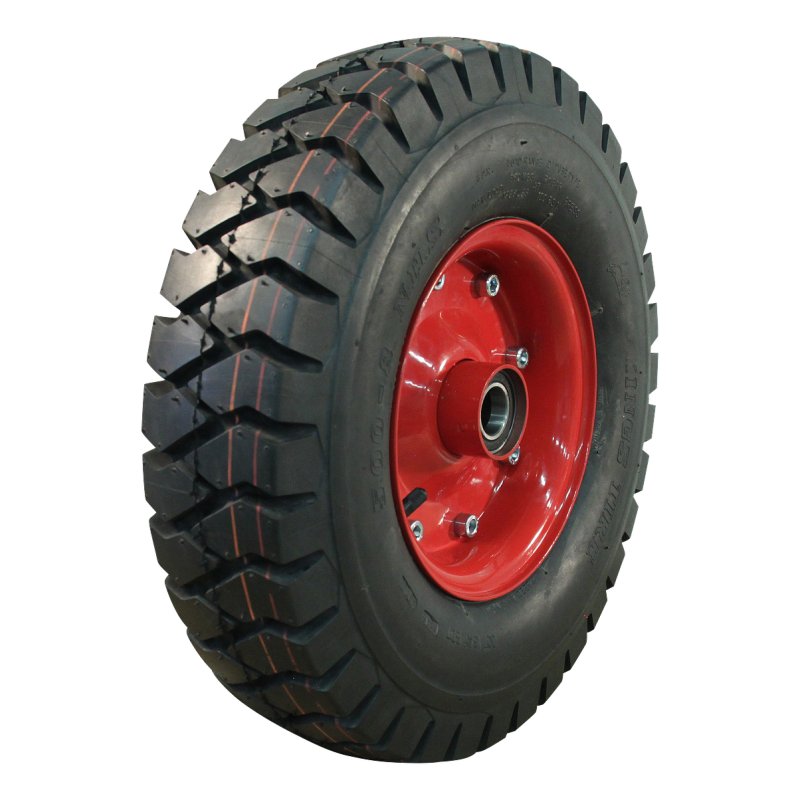 pneu + roue 5.00-8 3.00D-8 ET0 NL100mm métal V-2502 Rouge